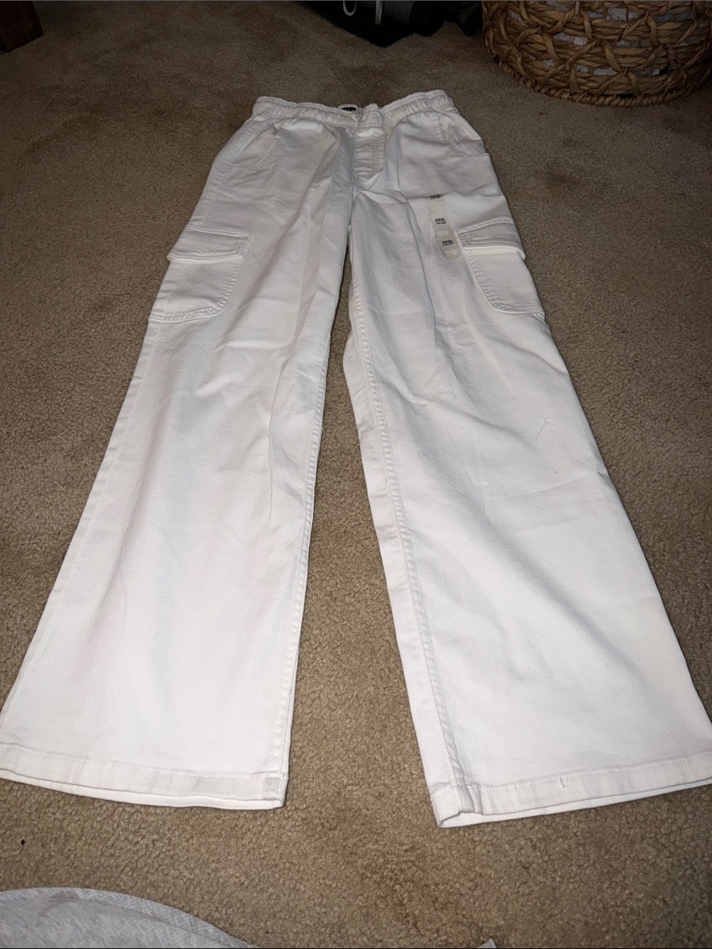 GAP White Kids Cargo Pants